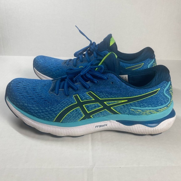 Asics | Men’s Size US 10 Sneakers | Gel-Nimbus 24 Blue Yellow Running Shoes - Picture 1 of 10